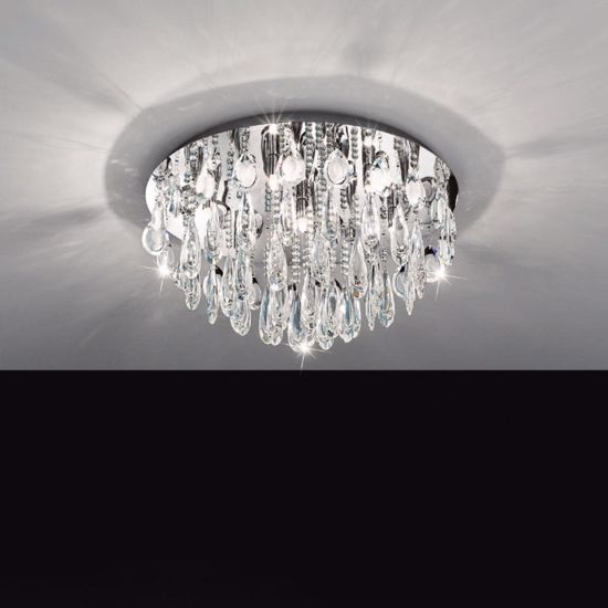 Eglo contemporary elegant ceiling lamp crystal 58cm