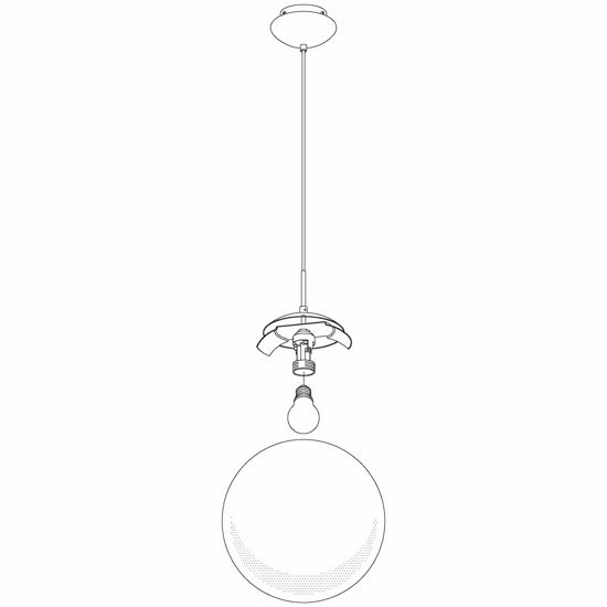 Eglo rondo suspension ø30cm satin nickel and opal white glass diffuser