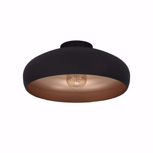 Vintage ceiling light black outside and nut inside retro design