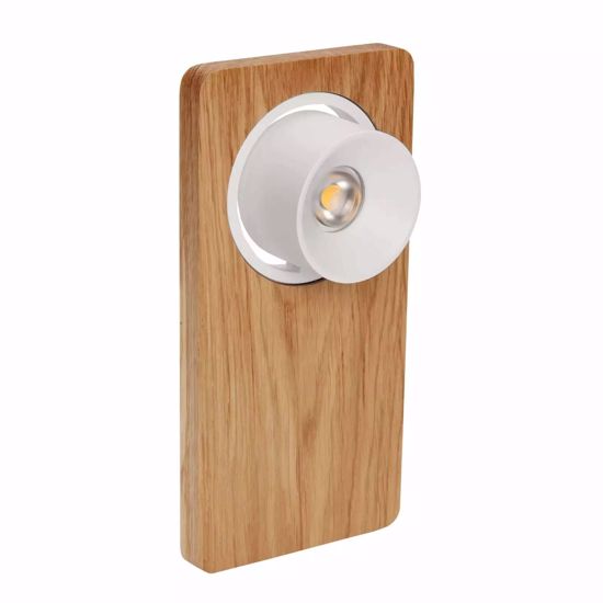 Linea light beebo wall spotlight led 5w wood