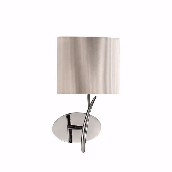 Mantra eve chrome - off white 1-light wall lamp contemporary design