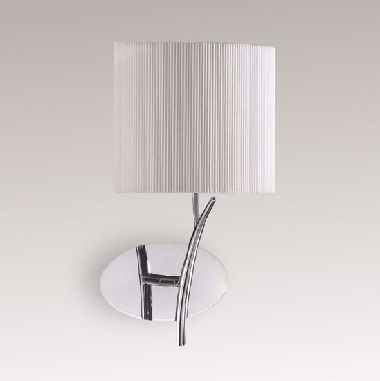Mantra eve chrome - off white 1-light wall lamp contemporary design