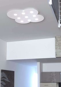 Toplight cloud large ceiling lamp white modern design 9 lights