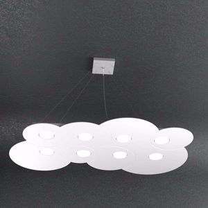 Toplight cloud large white chandelier modern design 8 lights 93cm