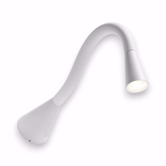 Linea light snake led adjustable bedside wall lamp white
