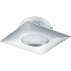 Chrome squared spotlight for false ceiling integrated led 6w 3000k