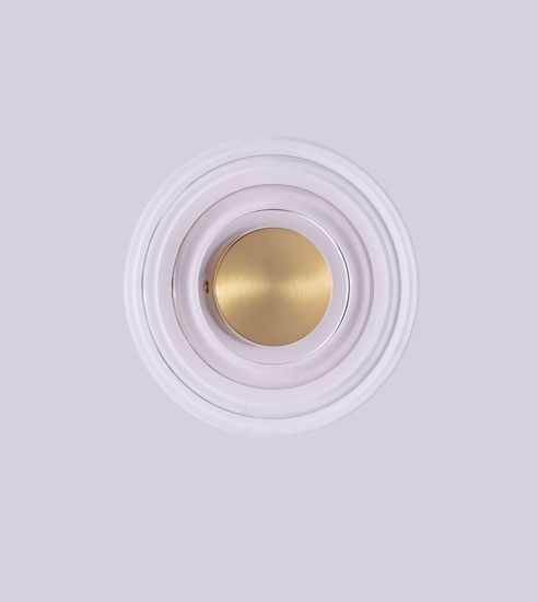 Modern design transparent gold disc wall light for interiors