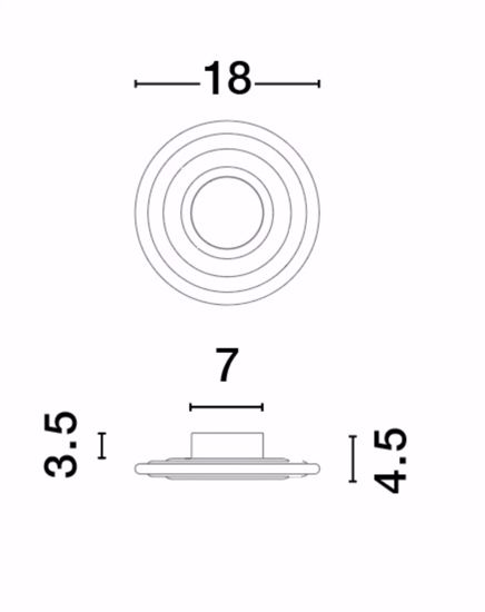 Modern design transparent gold disc wall light for interiors