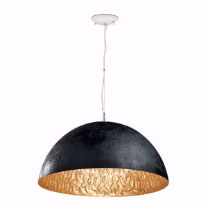 Faro magma suspended dome ø70cm black and gold