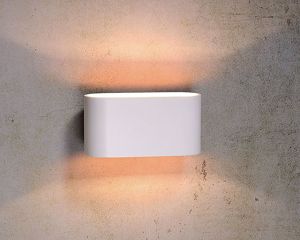 Modern wall lamp double emission  white metal design