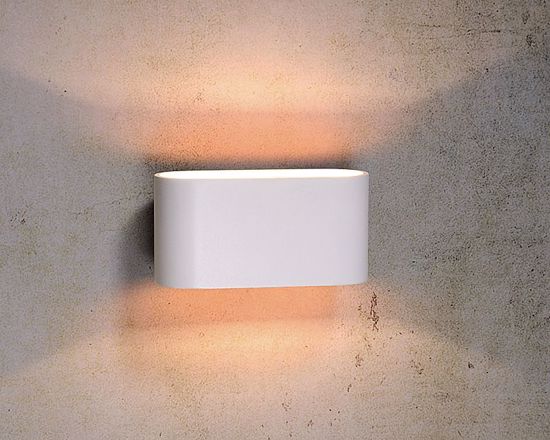 Modern wall lamp double emission  white metal design