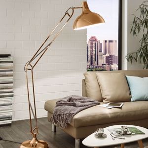 Vintage floor lamp copper colour design 