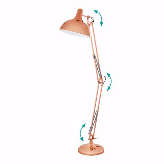 Vintage floor lamp copper colour design 