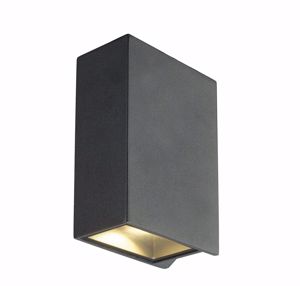 Anthracite modern led wall light double narrow light beam ip44