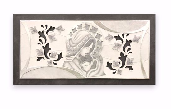 Artitalia contemporary art above bed 120x60 anthracite grey with glitter and silver leaf decorations