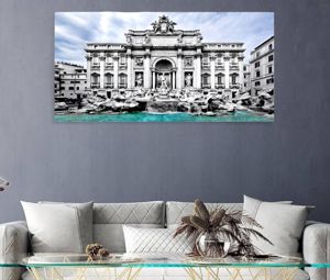 Wall artwork trevi fountain canvas print 140x70