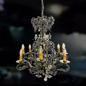 Mechini wrought iron chandelier with swarovski crystals last  piece promotion