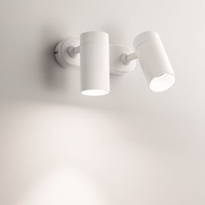 Led ceiling light 2 lights adjustable spotlights white metal gu10 isyluce