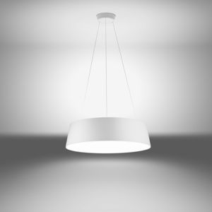 Ma&de oxygen led suspension light ø56cm modern design white lampshade