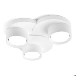 3-lights ceiling lamp modern design white gympsum 