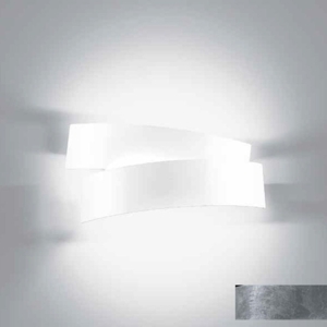 Contemporary wall light in silver leaf decoration marchetti pura