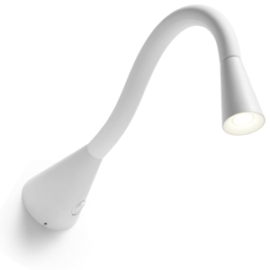 Linea light snake led bedside wall lamp 42cm ø7cm white