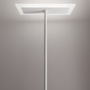 Linea light dublight led floor lamp satin white 29w 182cm