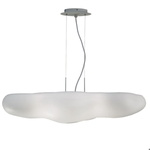 Mantra eos suspension lamp white plastic cloud 90cm