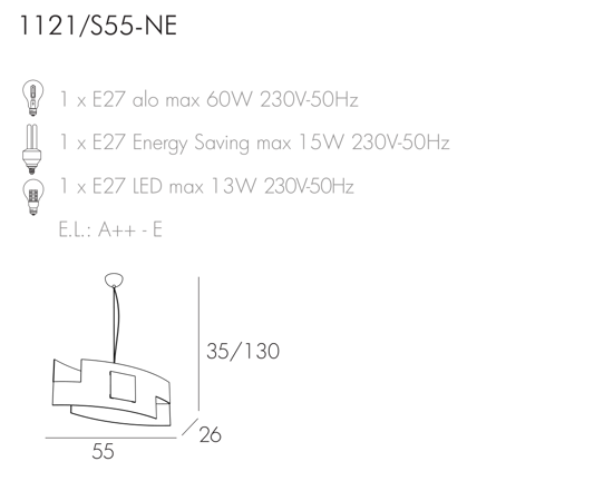 Top light tetris color suspension cm55 chrome