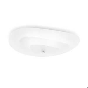 Linea light moledro ceiling lamp in white glass