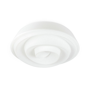 Linea light rose spiral ceiling lamp white ø75cm