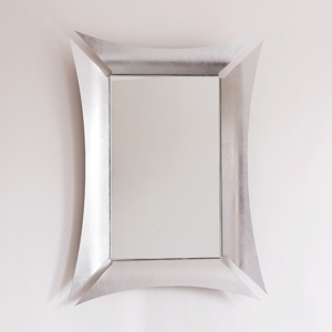 Arti e mestieri morgana wall mirror silver frame contemporary design