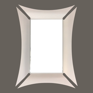 Arti e mestieri morgana wall mirror white frame contemporary design