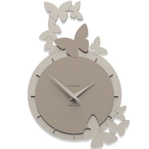 Callea design dancing butterfly wall clock dove grey