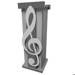 Umbrella rack treble clef grey white