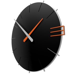 Callea design mike modern wall clock in black colour