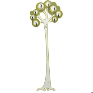 Callea design coat rack tree olive green