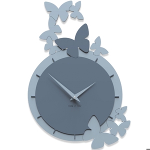 Callea design dancing butterfly wall clock mid blue