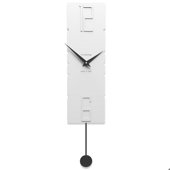 Callea design modern pendulum clocks rock white