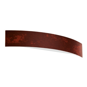 Linea light curvè led wall lamp 40cm 15w brown corten