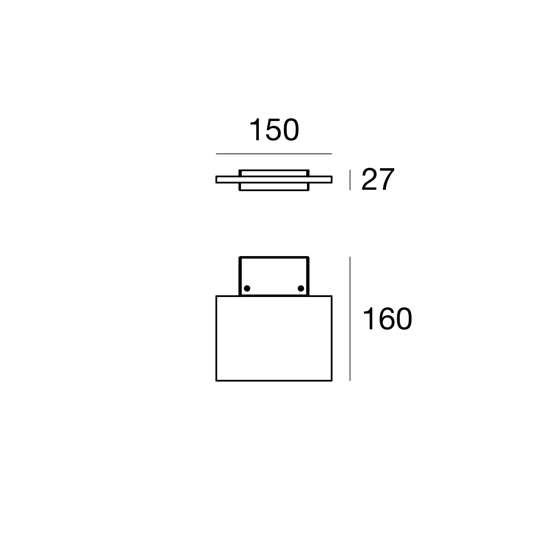 Linea light dublight led wall lamp 15cm 7w