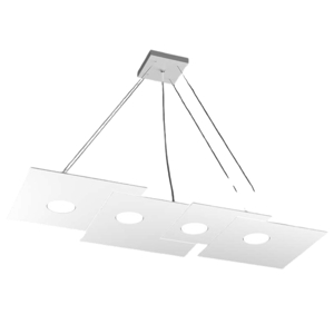 Modern led pendant light rectangular 4 light white design top light plate