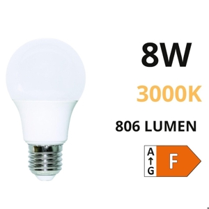 Life lampadina led e27 goccia bianca 8w 3000k 806lm 39.920303c