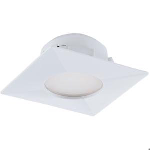 Squared recessed spotlight white finish for false ceiling led 6w 3000k