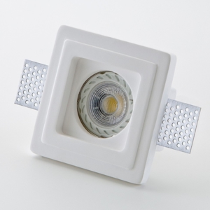 Isyluce square recessed spotlight in gypsum for false ceiling