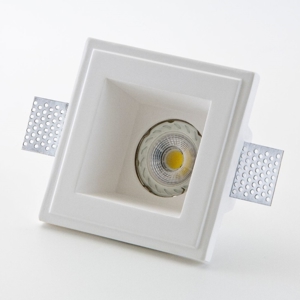 Isyluce square recessed spotlight in gypsum for false ceiling