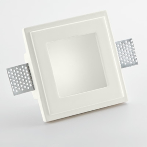 Isyluce square recessed spotlight in gypsum for false ceiling