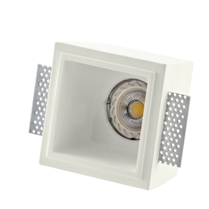 Isyluce square recessed spotlight in gypsum for false ceiling