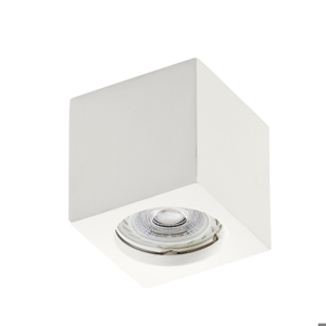 Ceiling spot cube in gypsum 7x7x8 paintable