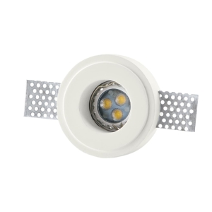 Isyluce round recessed spotlight in gypsum